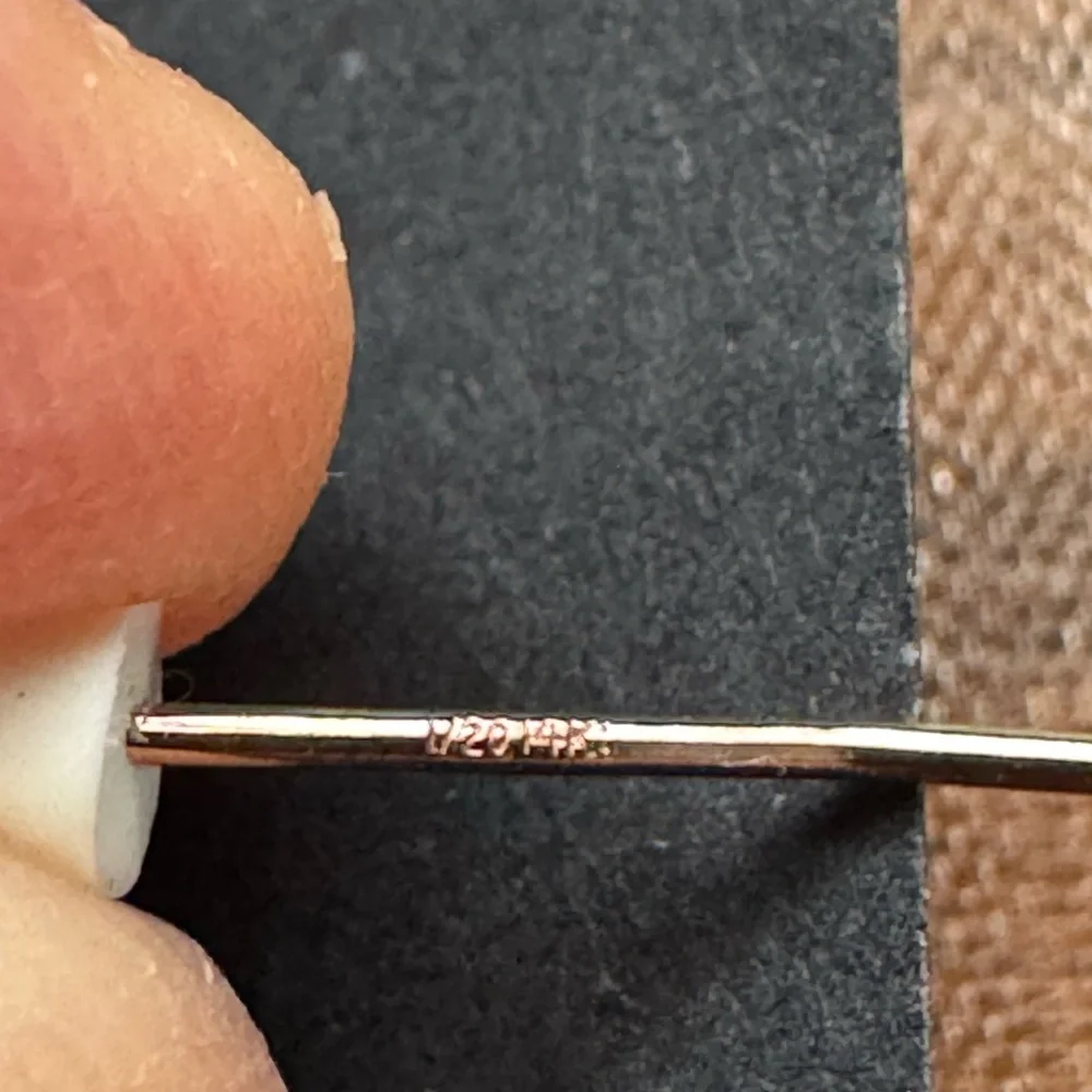 🌹14k rose gold fill dainty drop disc earrings. - Picture 3 of 5